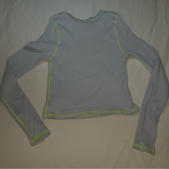 WILD FABLE Shirt Blue with Neon Green Stitching Long Sleeve / XL / Stitch Ribbed - Picture 2 of 7